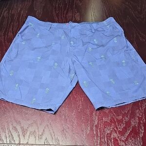 Micros Blue and White Swim Trunks/shorts with Contrast Stitching